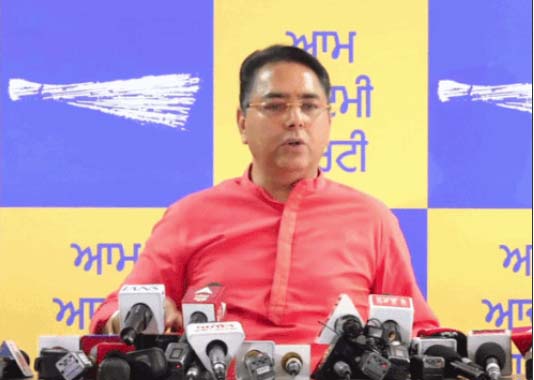 अमन अरोड़ा पत्रकारों से बात करते हुए।